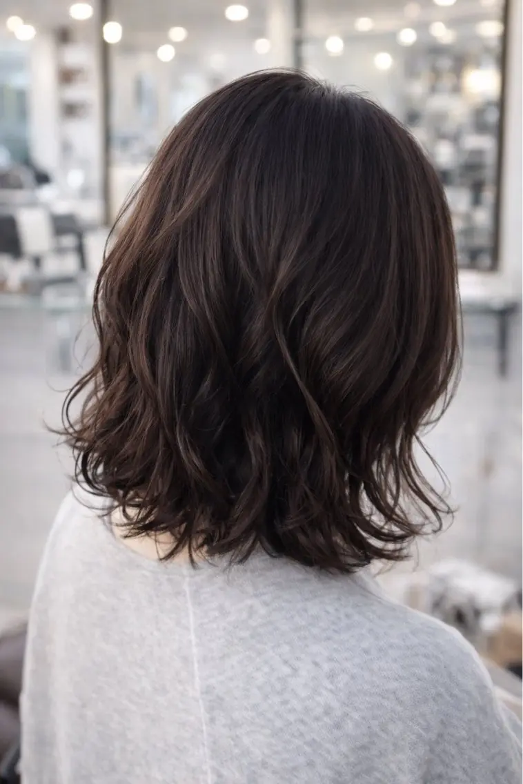 ミディアム カラー ミディアムパーマ ボブ 外ハネヘア 中原由貴 /WILLOW京橋のヘアスタイル