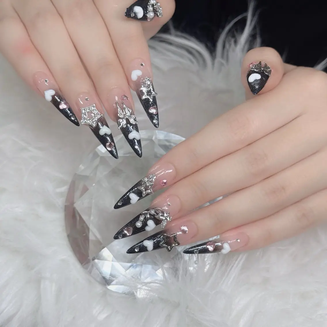 ネイル フットネイル フレンチネイル グラデーション 韓国ネイル ロングネイル ハンドネイル Hani Nail Salonのネイルデザイン