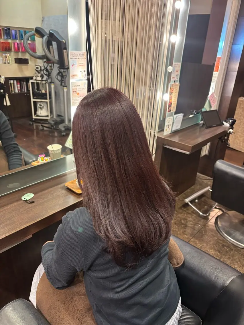 ロング カラー ダブルカラー レッドカラー ヘアカラー [naitre] mashiroのヘアスタイル