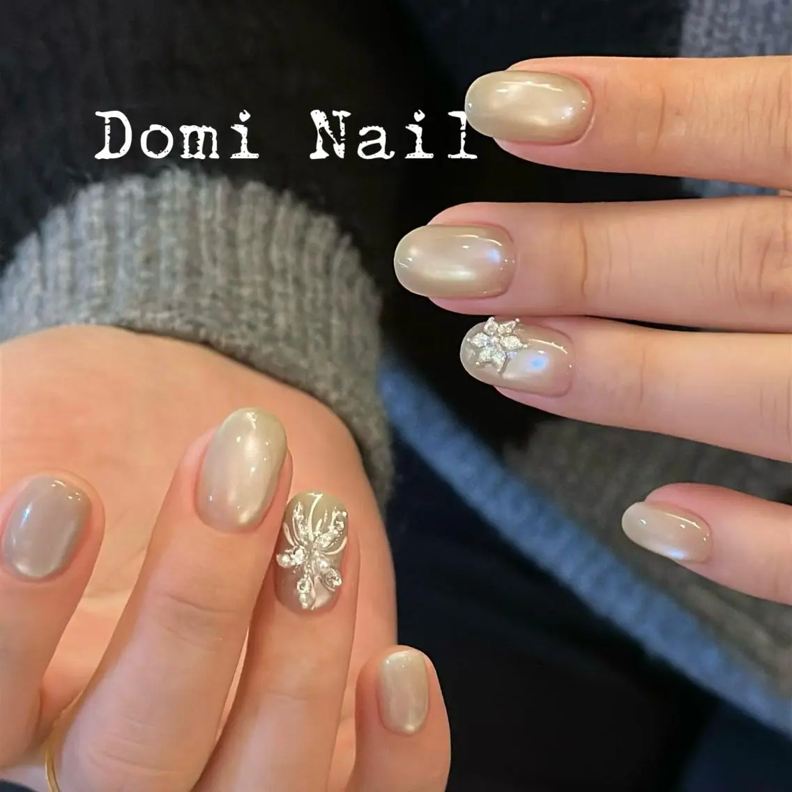 ネイル 持ち込み ハンドネイル 渋谷 Domi Nailのネイルデザイン