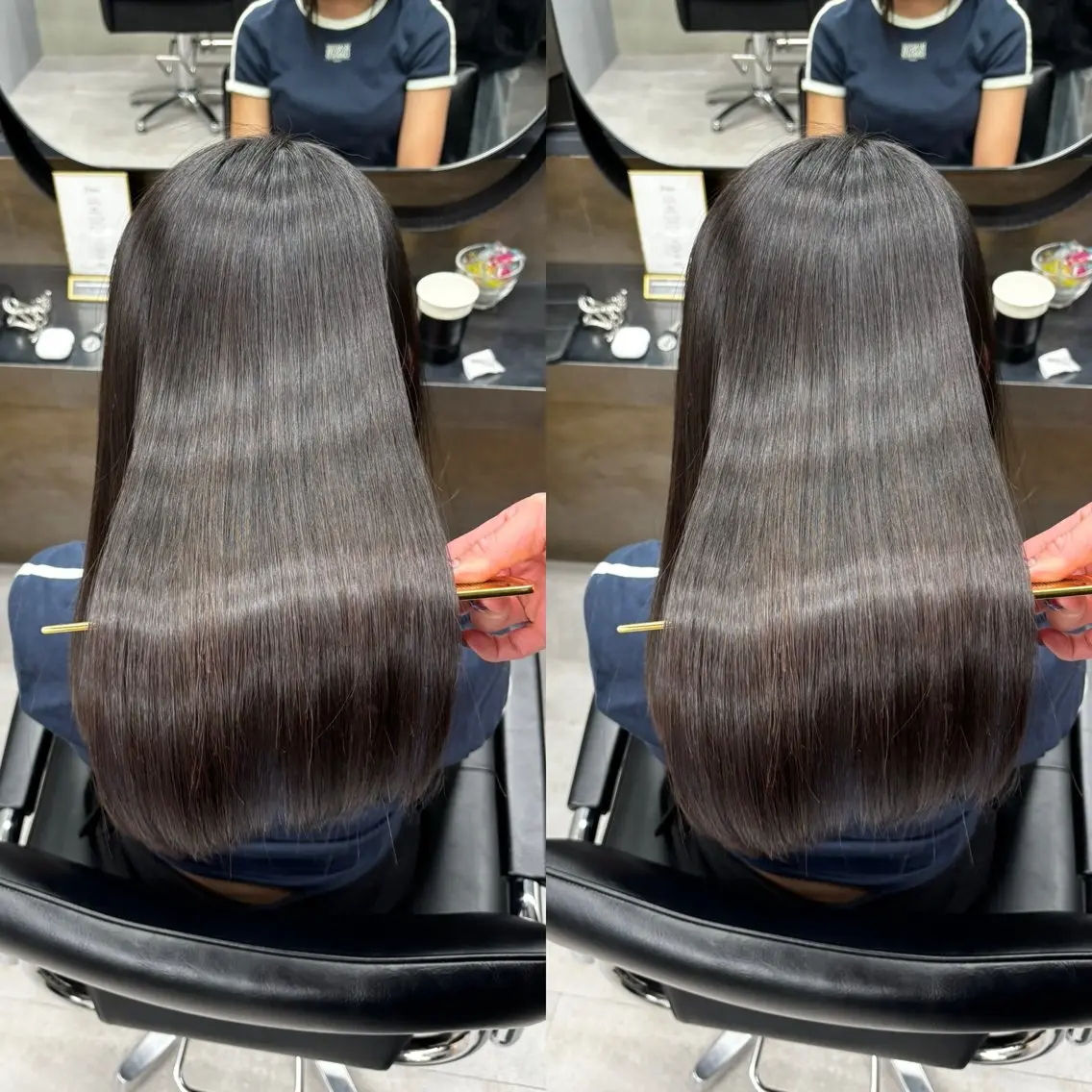 ロング カット ヘアカラー 縮毛矯正 トリートメント 今話題の艶髪矯正 美艶カラー/FUKAのヘアスタイル