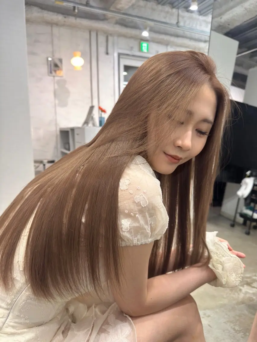 ロング カラー トリートメント カット ヘアカラー トリートメント 縮毛矯正 髪質改善寺坂雄飛💐のヘアスタイル