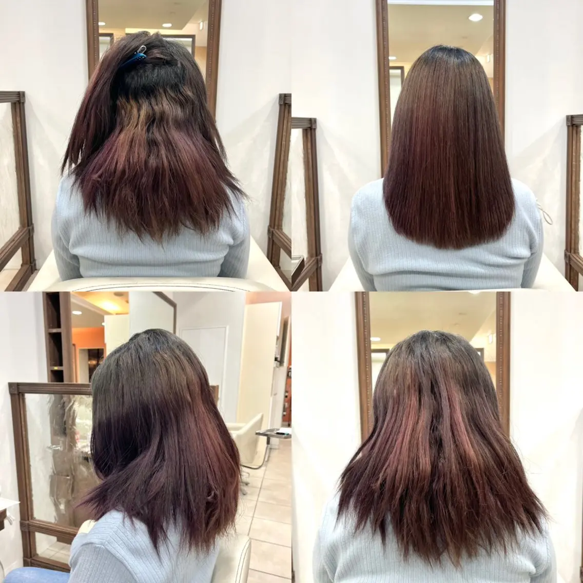 ミディアム カット 縮毛矯正 トリートメント 《大人気髪質改善》 プログレス国分寺店のヘアスタイル