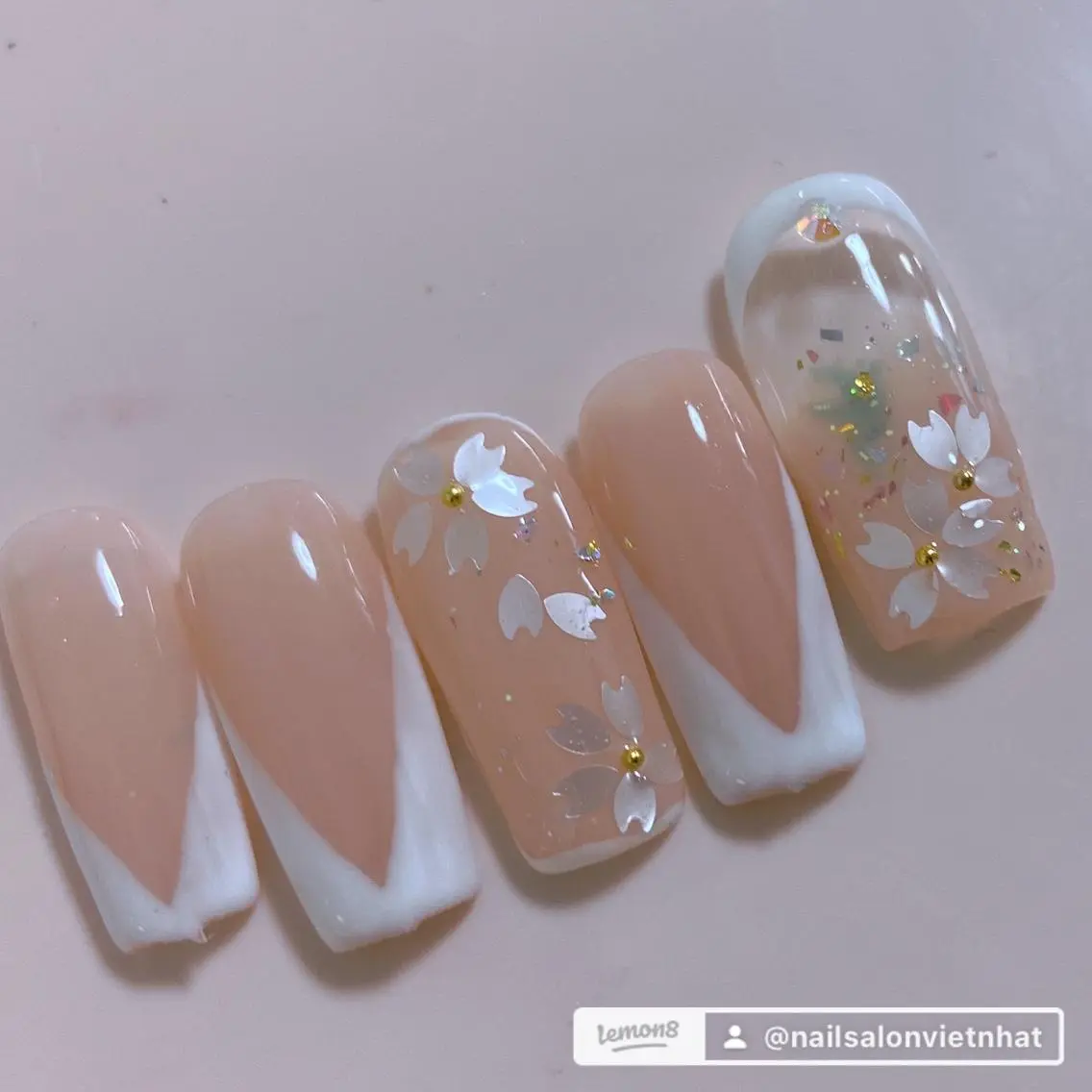 ネイル 桜ネイル HandSnail 座間自宅ネイルサロンのネイルデザイン