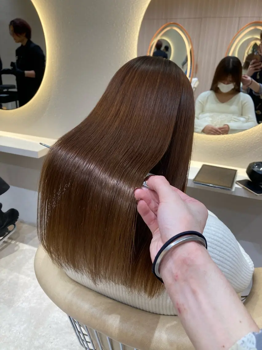 ロング 縮毛矯正 🩵縮毛矯正・ボブ 岩原朋也🩵のヘアスタイル