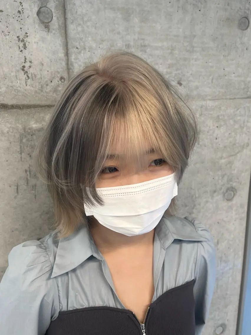ミディアム カラー ヘアアレンジ カット トリートメント ヘアセット 大人GAL製造機/カ ラー×エクステゆいとのヘアスタイル
