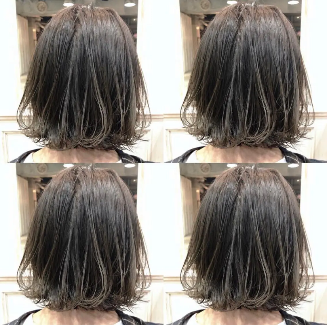 ショート カラー ブリーチ グレージュ ミント 本物の髪質改善・ 縮毛矯正専門/庭田のヘアスタイル