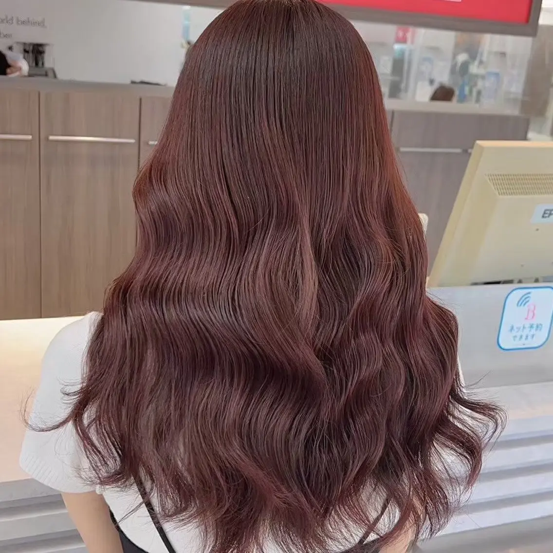 ロング カラー 縮毛矯正/ワンカラー モデル募集🫧羽夏のヘアスタイル