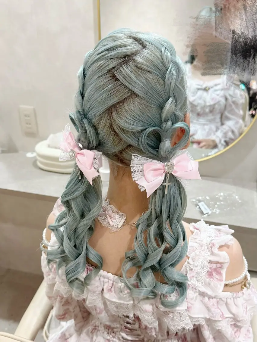 ヘアアレンジ ヘアセット セットサロンCURE 🩵あんみのマツエク・マツパデザイン