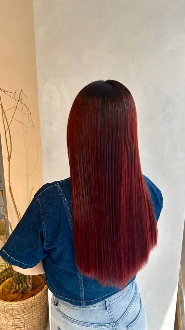 ロング カラー ブリーチ ブリーチなしカラー ヘアカラー 山田 レンヤのヘアスタイル