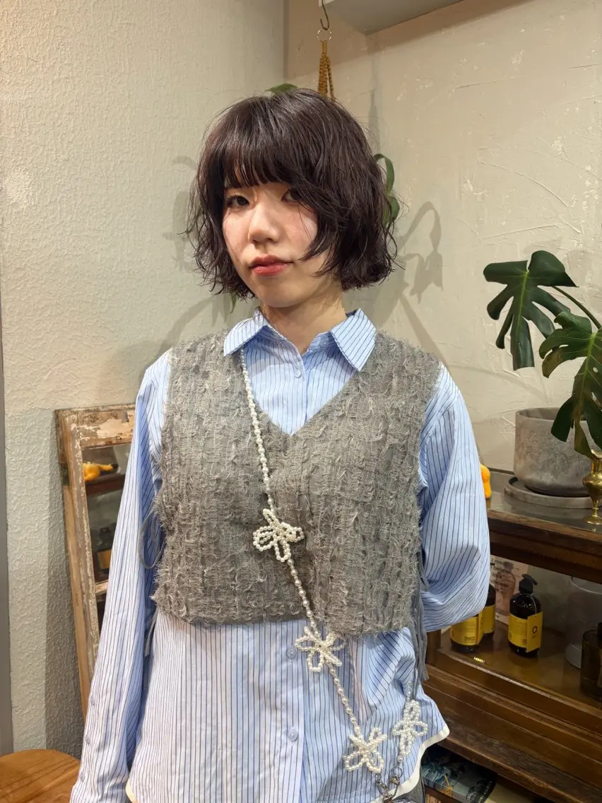 パーマ 長谷 若奈のヘアスタイル