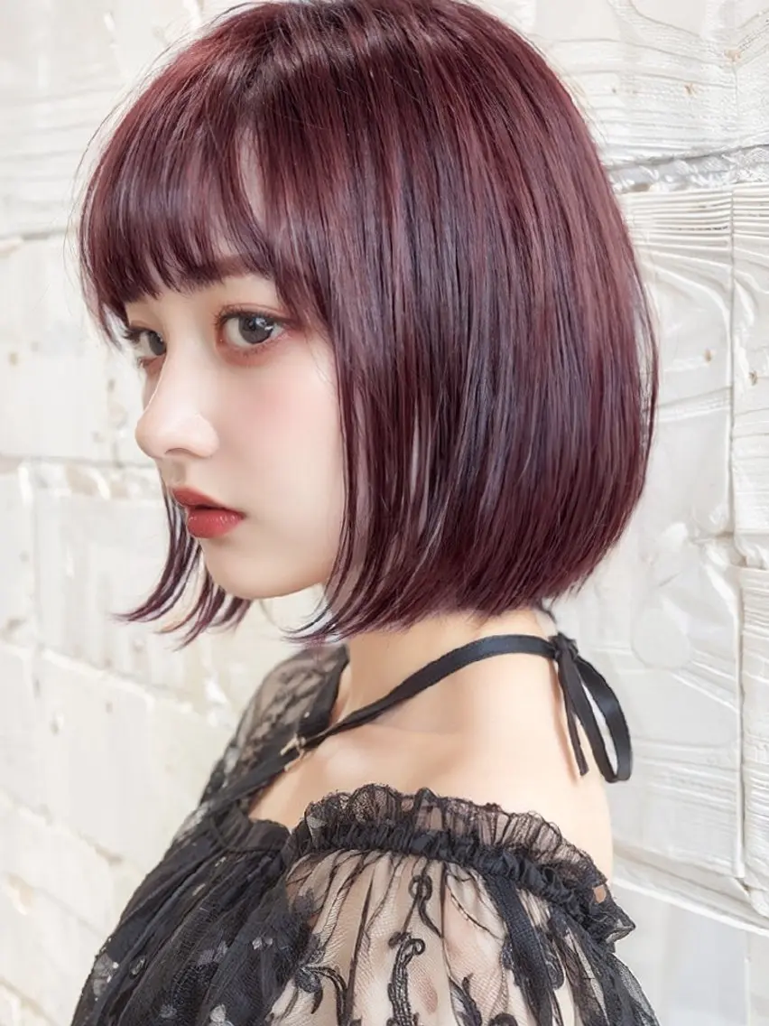 カラー ブリーチ ブリーチなしカラー レッドカラー 原田 祥彰のヘアスタイル