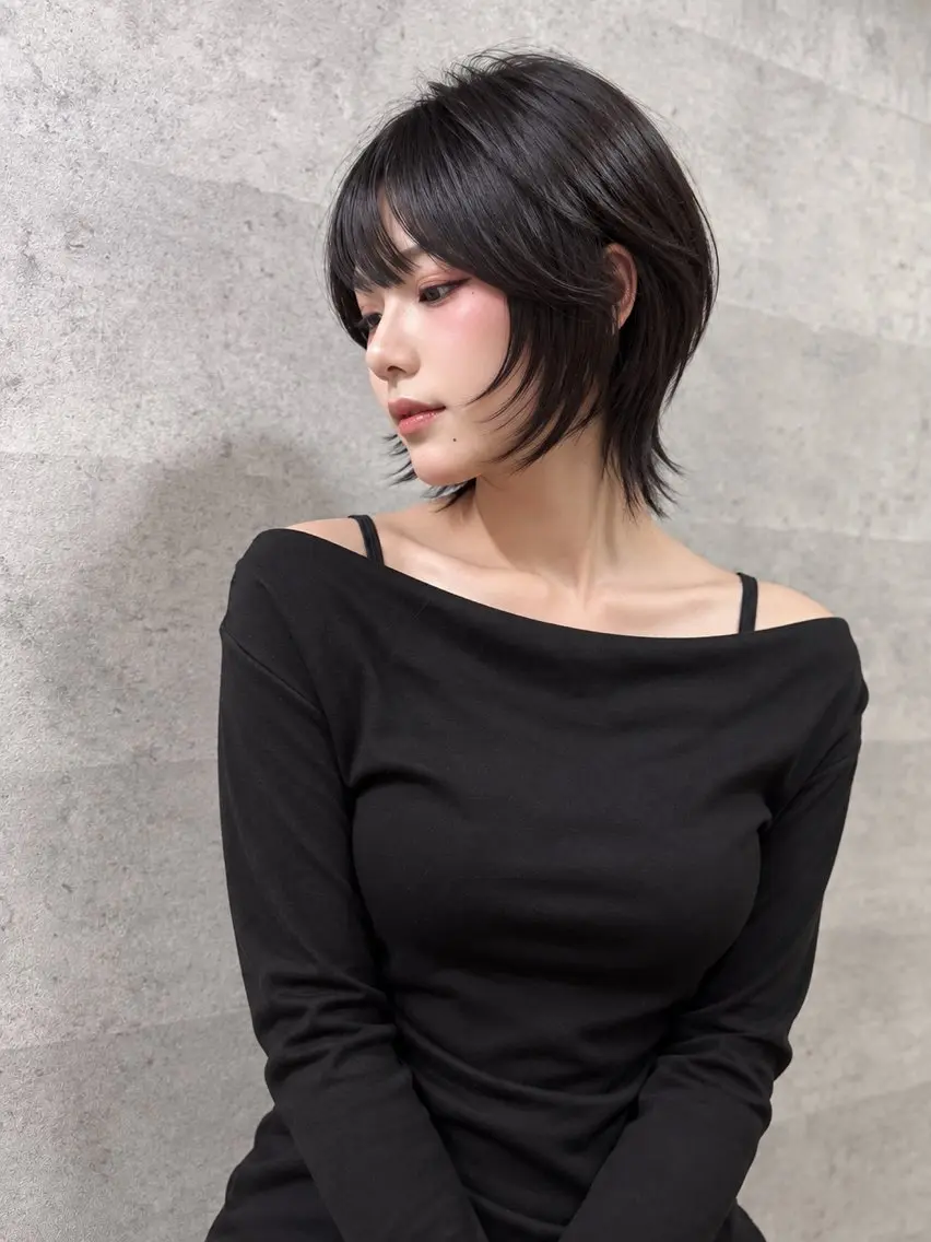 ショート ショートヘア ウルフカット カット Grow by NYNY 打越裕樹のヘアスタイル