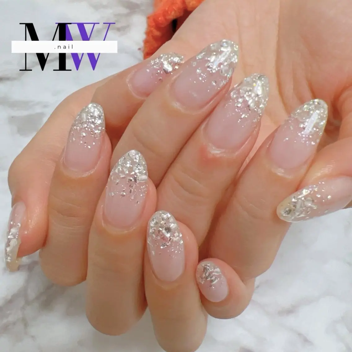 ネイル グラデーション ラメ(グリッター) ハンドネイル MW .nailのネイルデザイン