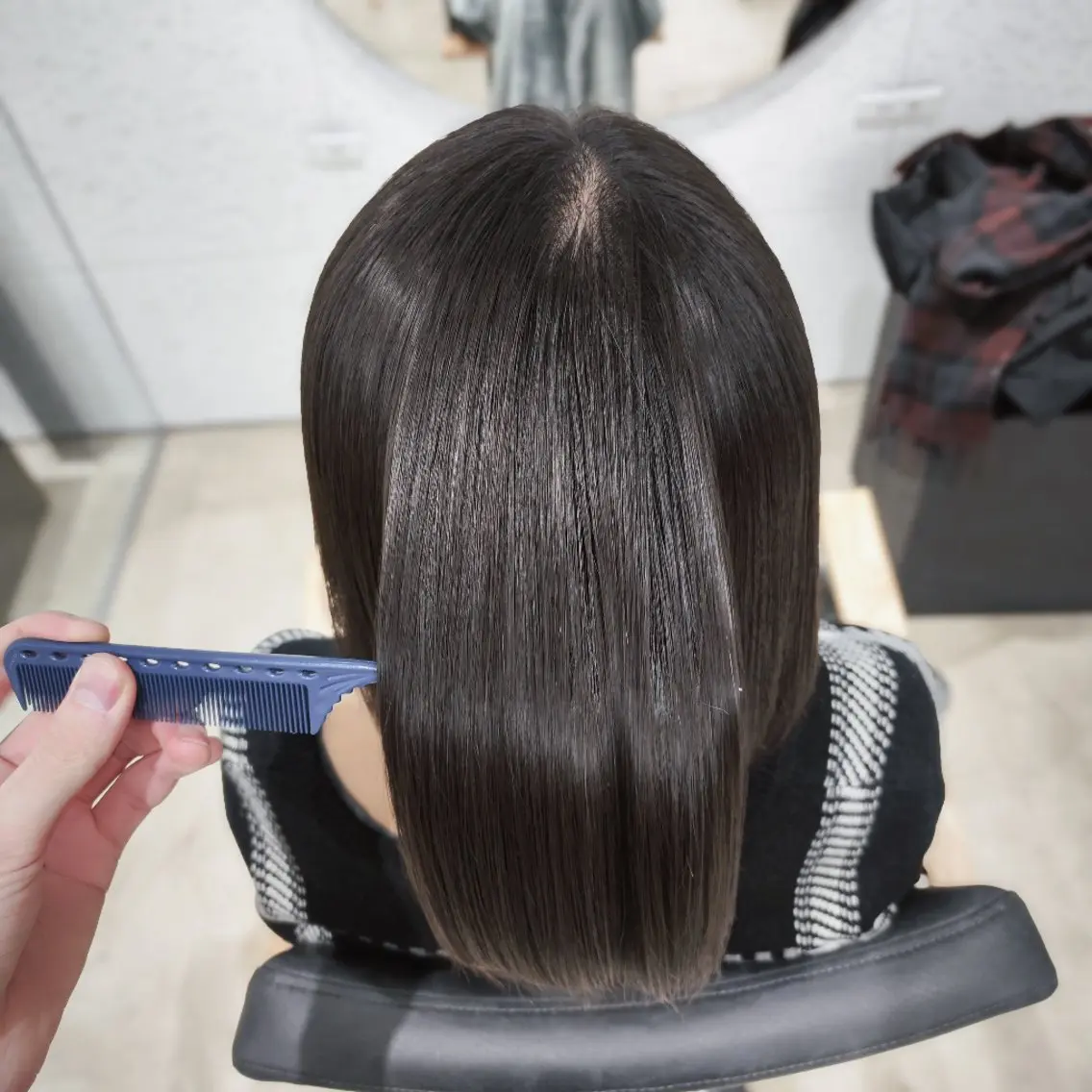 ミディアム デザインカット 髪質改善 トリートメント 角谷 貫太郎のヘアスタイル