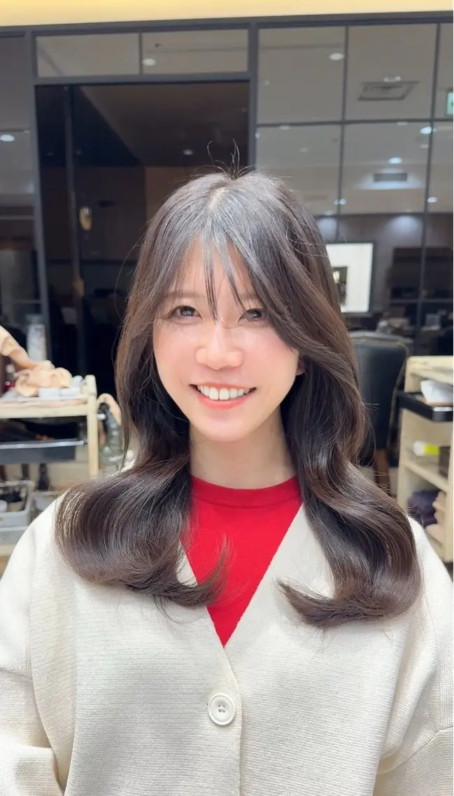 ロング カット ヘアカラー トリートメント 銀座/レイヤー 顔周りカット溝手優太のヘアスタイル