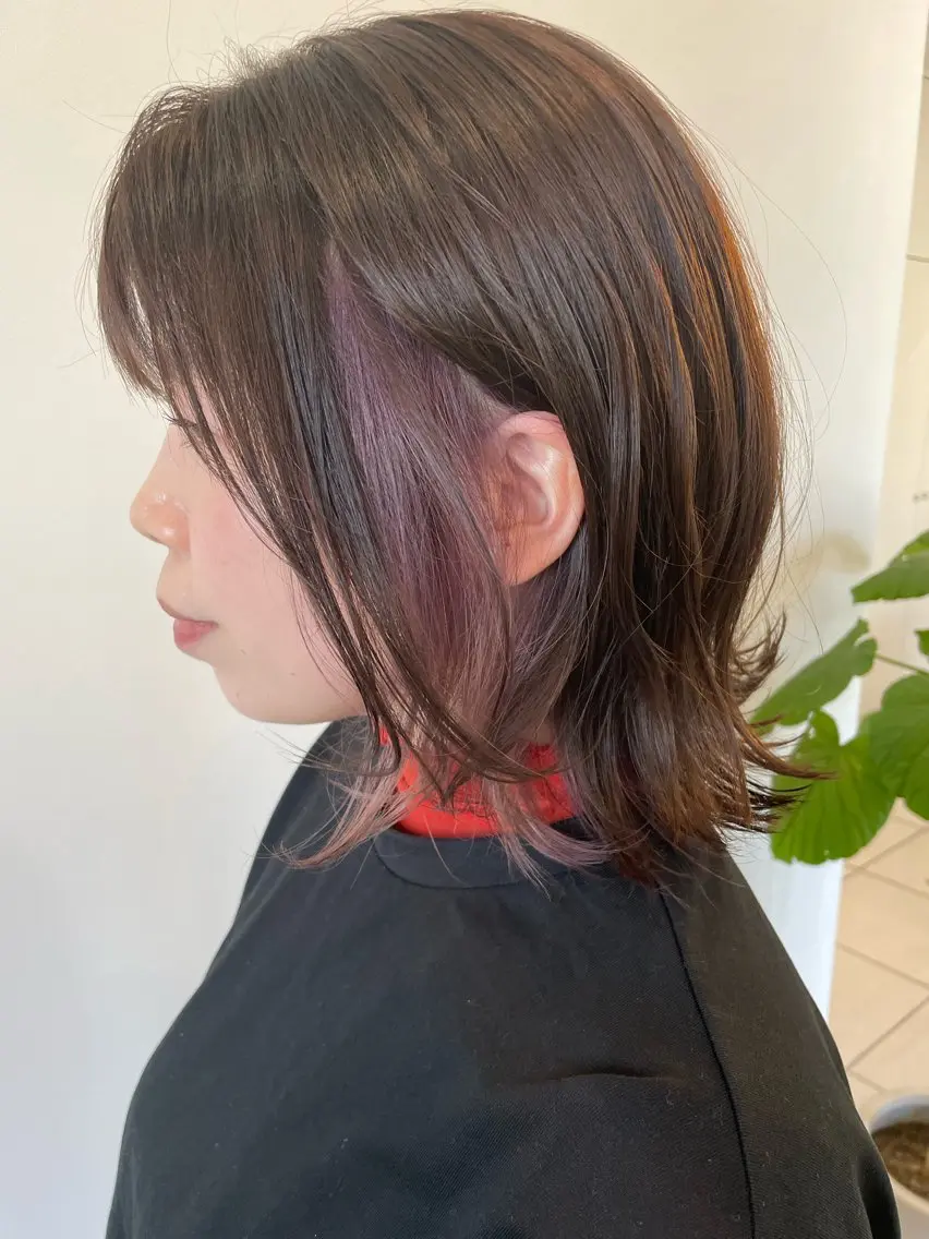 【祝OPEN記念🌟】カット＋インナーカラー(イヤリングorえりあしorフェイスフレーミングのいずれか)の写真