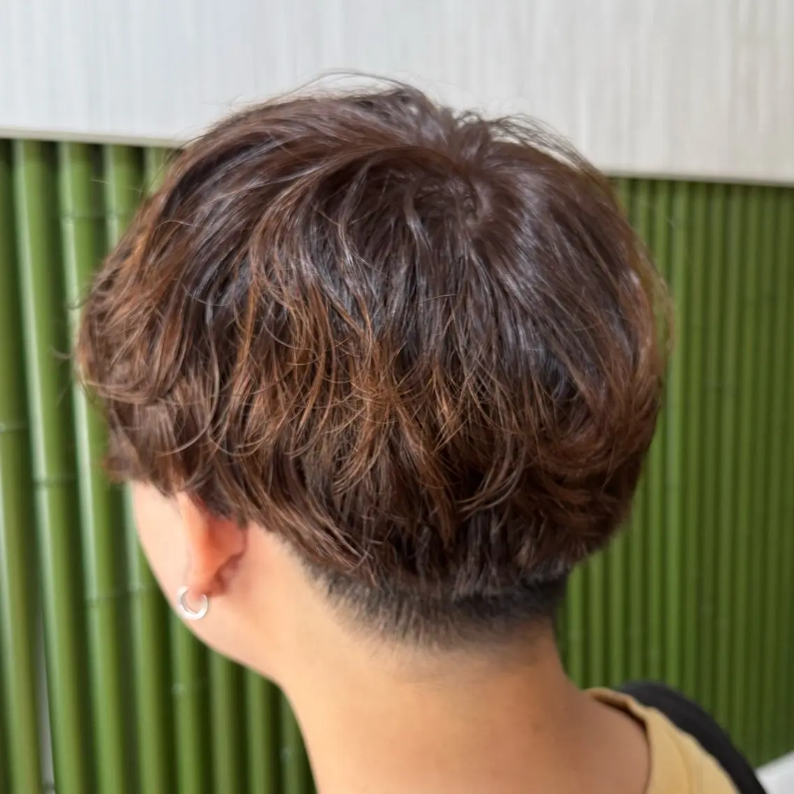ショート パーマ メンズ カット パーマ 矢内 結菜のヘアスタイル
