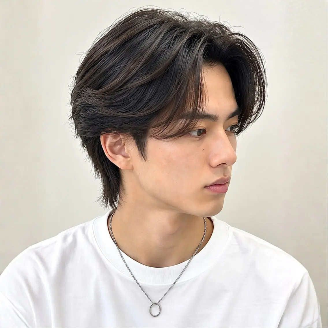 ミディアム ミディアムパーマ くせ毛 ハイライト レイヤーカット 似合わせカット カット パーマ メンズ特化🦚 片山/銀座/有楽町のヘアスタイル