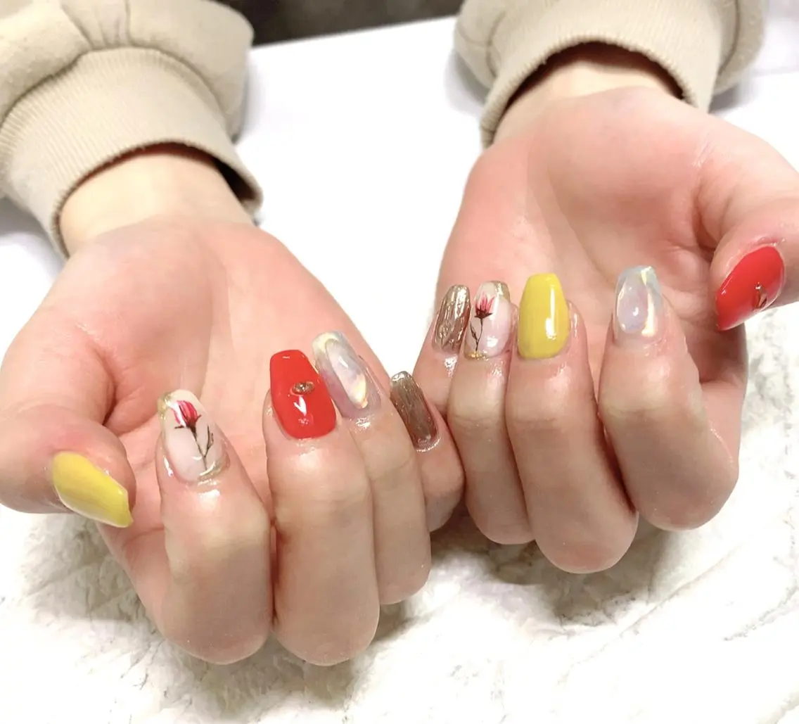 ネイル アートネイル ハンドネイル yochi nailのネイルデザイン