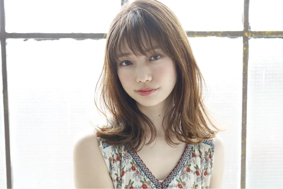 セミロング ハイライト 髪質改善 小顔カット 韓国ヘア🕊村上 ののこ🕊のヘアスタイル