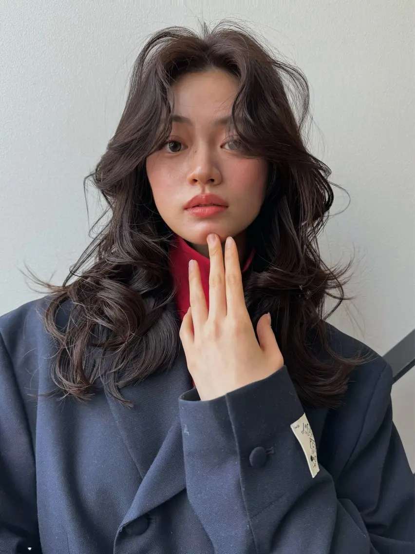 セミロング 🩵縮毛矯正・ボブ 岩原朋也🩵のヘアスタイル
