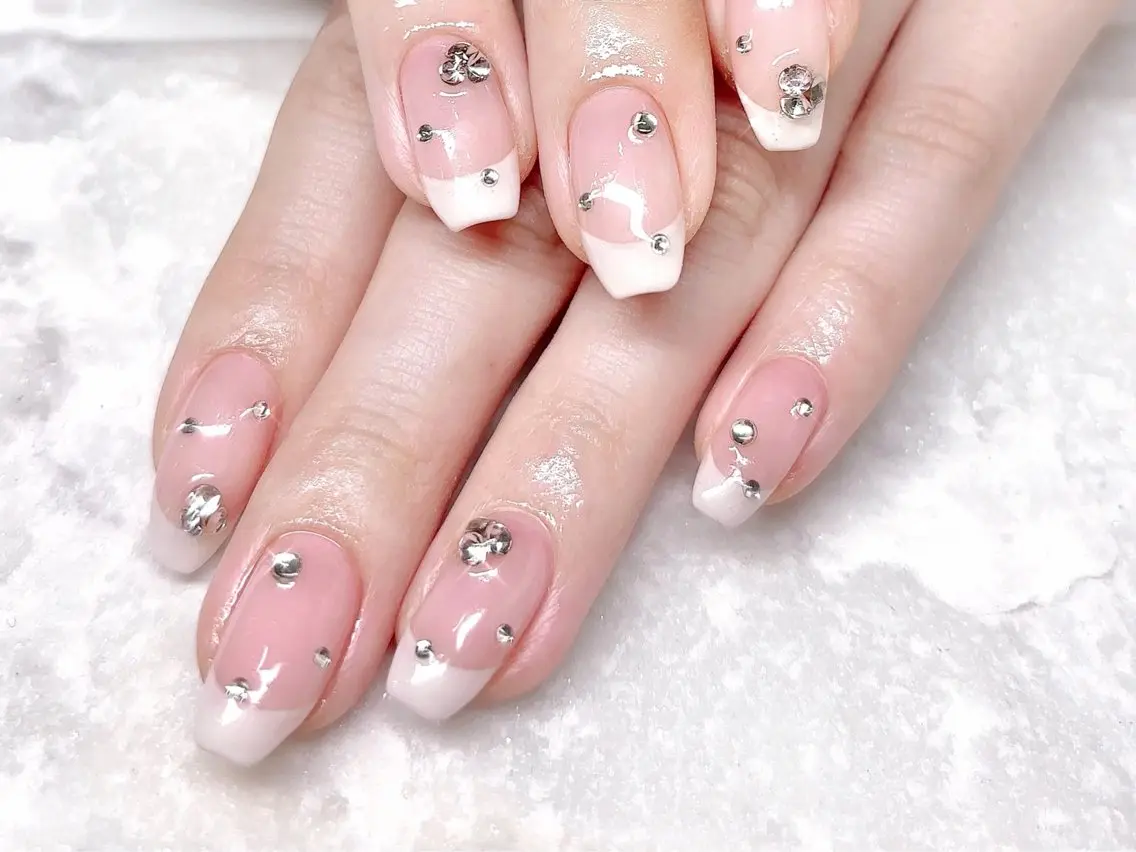 ネイル フレンチネイル ピンク ハンドネイル macoto ネイル/渋谷のネイルデザイン