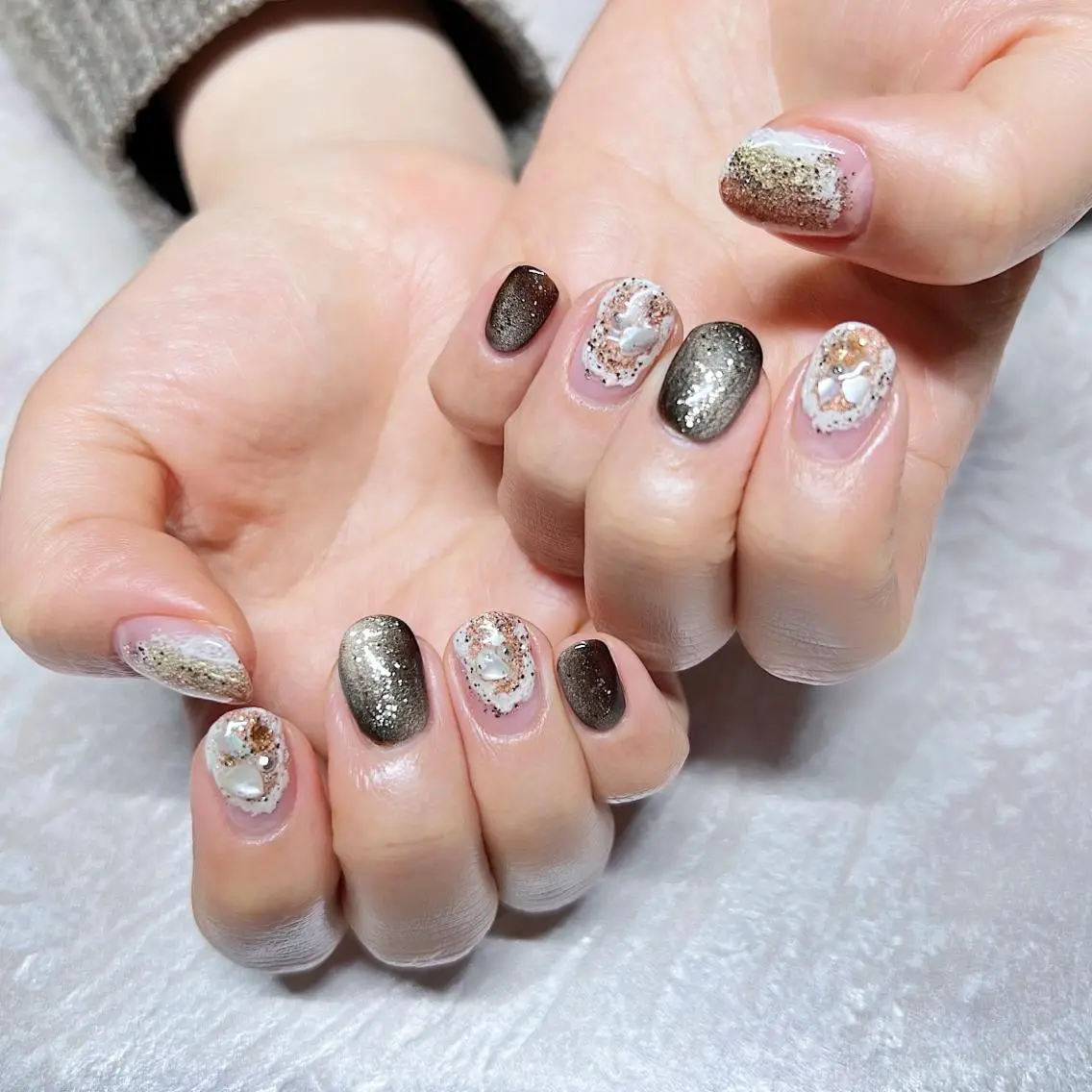 ネイル ニュアンスネイル ショートネイル gemickle nailのネイルデザイン
