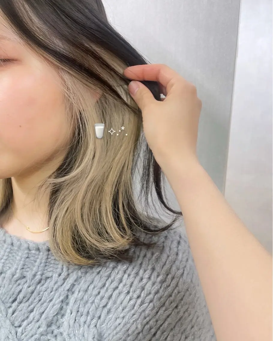 ミディアム ヘアカラー 🍑暖色/レイヤー/ 真希🎀のヘアスタイル