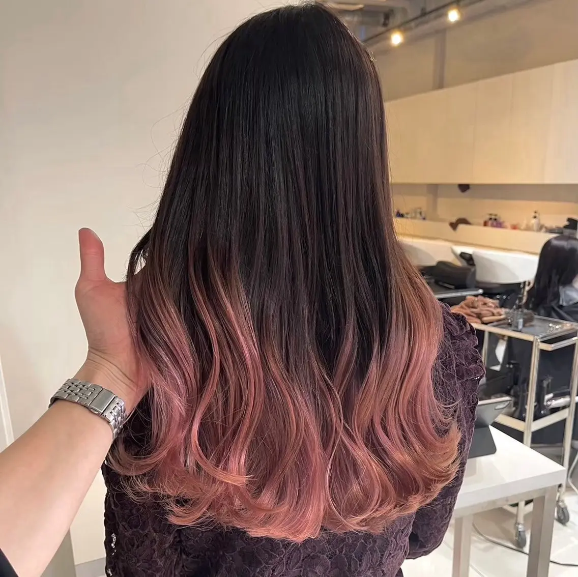 ロング カラー 透明感カラー 無料ワンカラーモデル 🩷ALIVE 七海のヘアスタイル