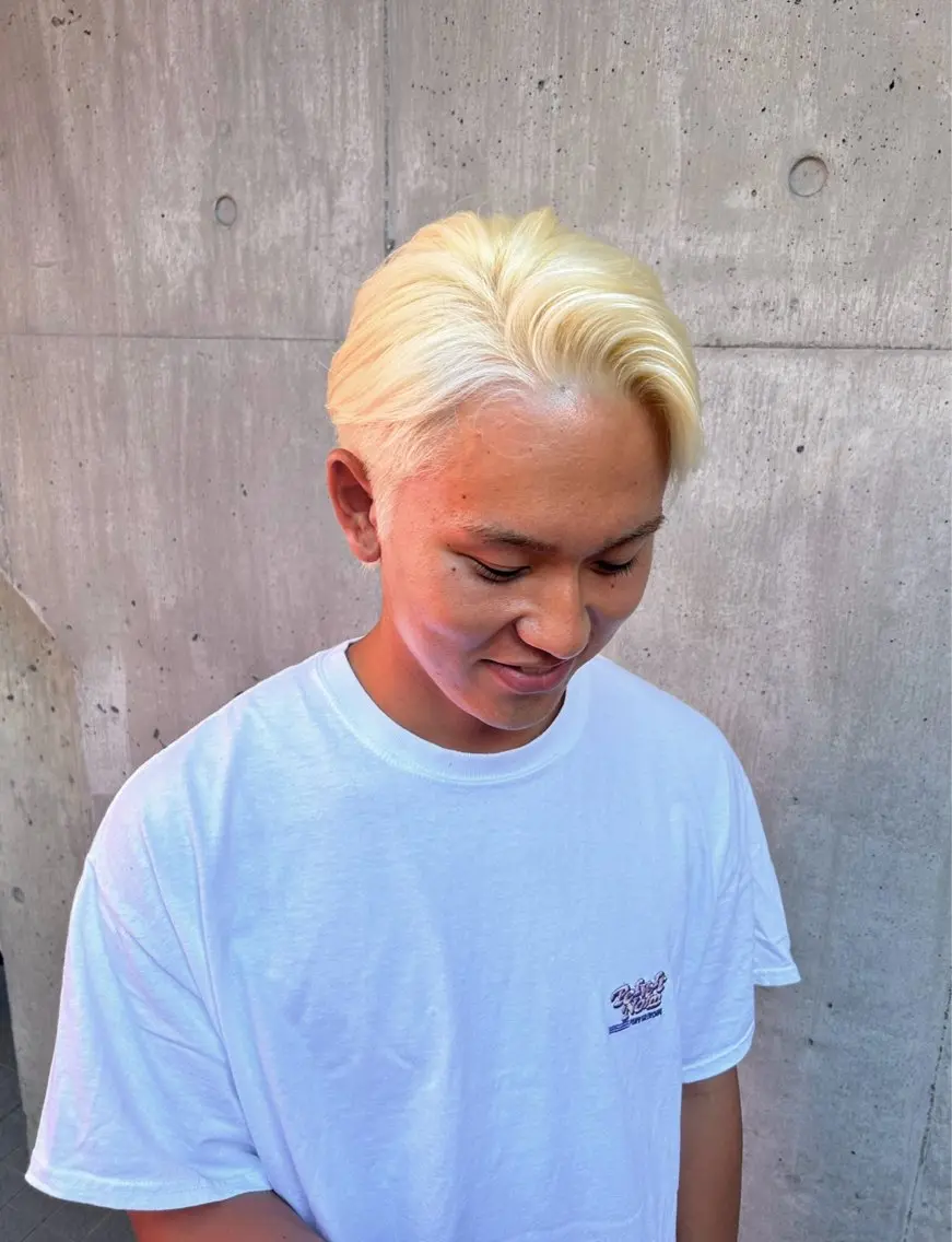 ショート パーマ ヘアアレンジ メンズ キッズ メンズブリーチ メンズハイトーン メンズインナーカラー アッシュ ヘアカラー トリートメント 歩くパワースポット 🦋KAHOのヘアスタイル