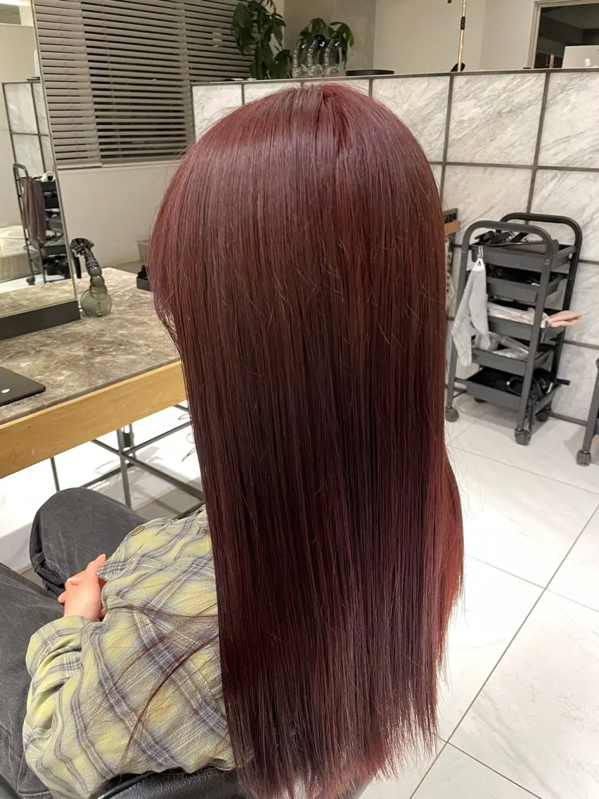 ✨ブリーチなし✨ピンク🎀orレッド🍒orラベンダー🔮系カラー＋ナノスチームトリートメント🌿の写真