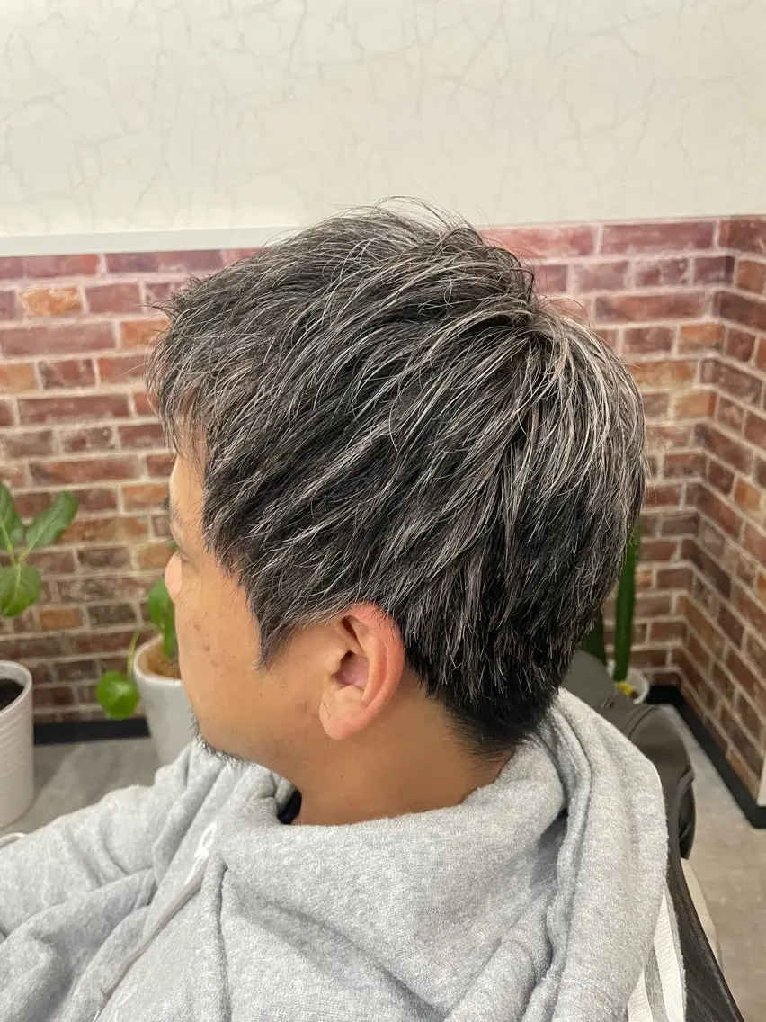 ショート カラー メンズ メンズメッシュ メッシュ 💈メンズパーマ &ハイライト南谷💈のヘアスタイル
