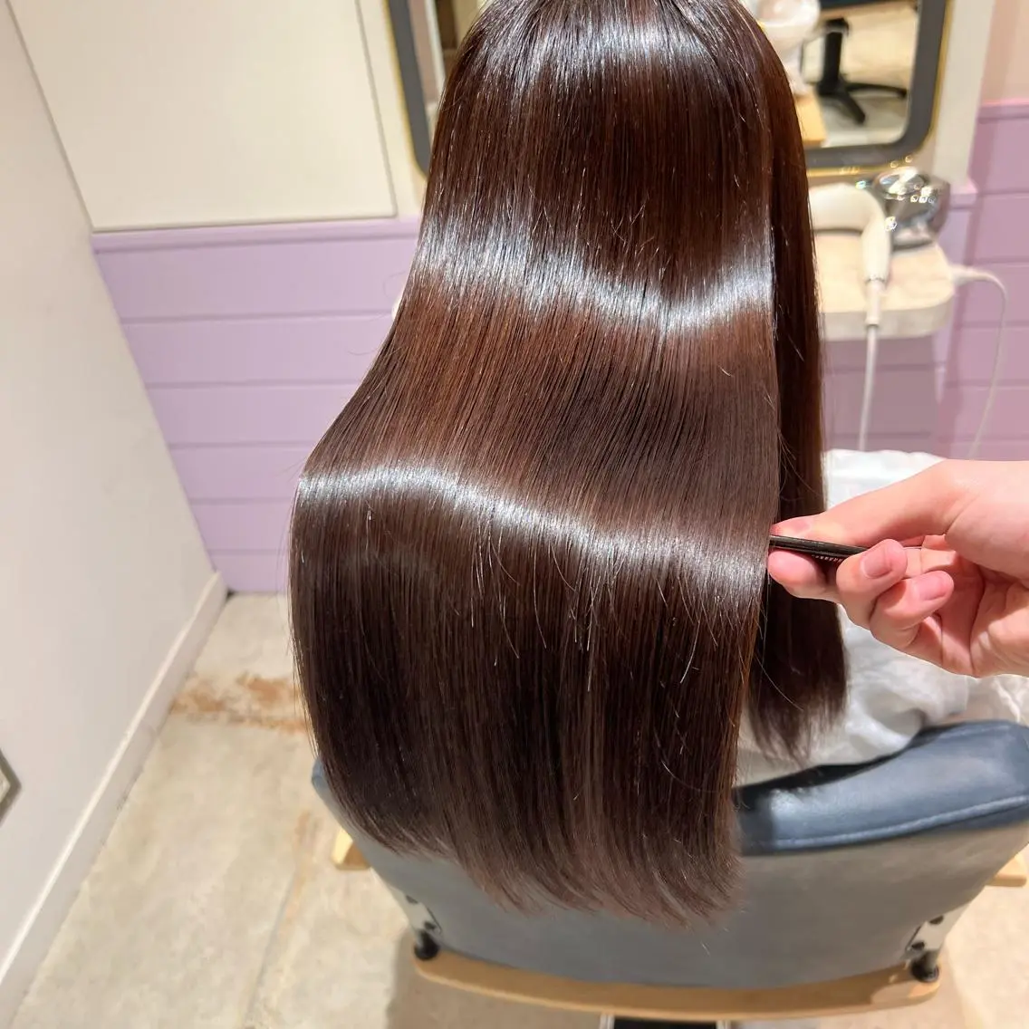 ロング 🍀失敗しない 縮毛矯正熊谷竜馬🍀のヘアスタイル