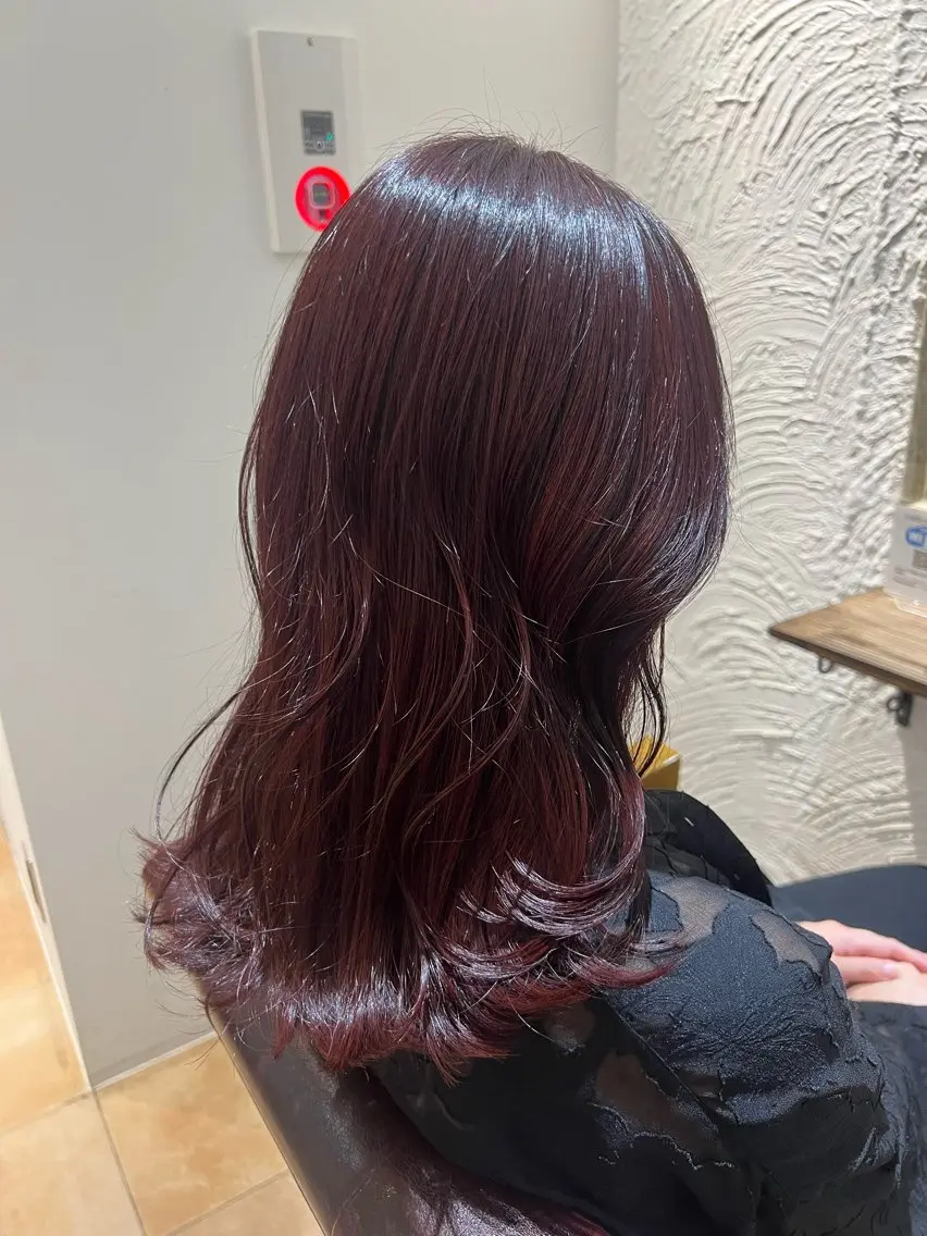 セミロング カラー 🥀韓国ヘア🥀 宮津真菜のヘアスタイル
