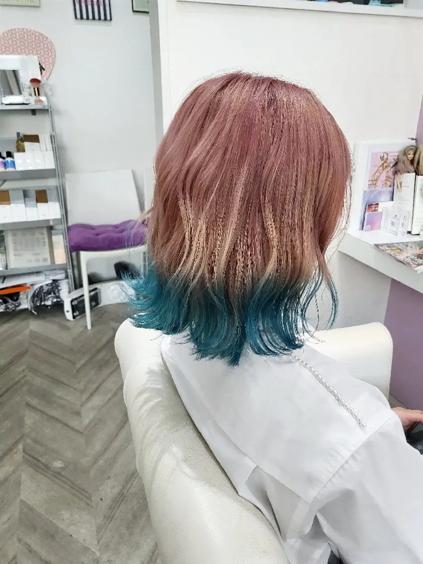 ミディアム カラー ヘアアレンジ ベージュカラー ピンクカラー ピンクベージュ ヘアカラー トリートメント ナカシマ  アユミのヘアスタイル