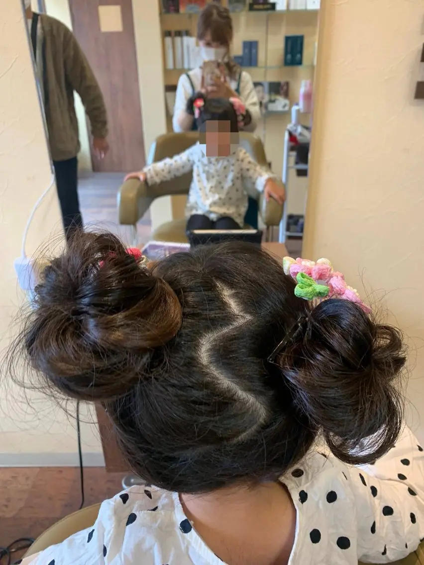 ミディアム ヘアアレンジ 黒沢 茜のマツエク・マツパデザイン