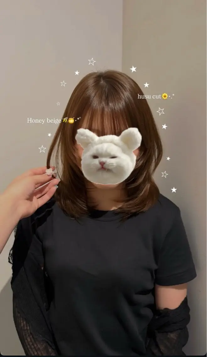 ミディアム カラー ベージュカラー ハッシュカット カット ヘアカラー トリートメント KANO🐈‍⬛🎀 ニュアンス/レイヤーのヘアスタイル