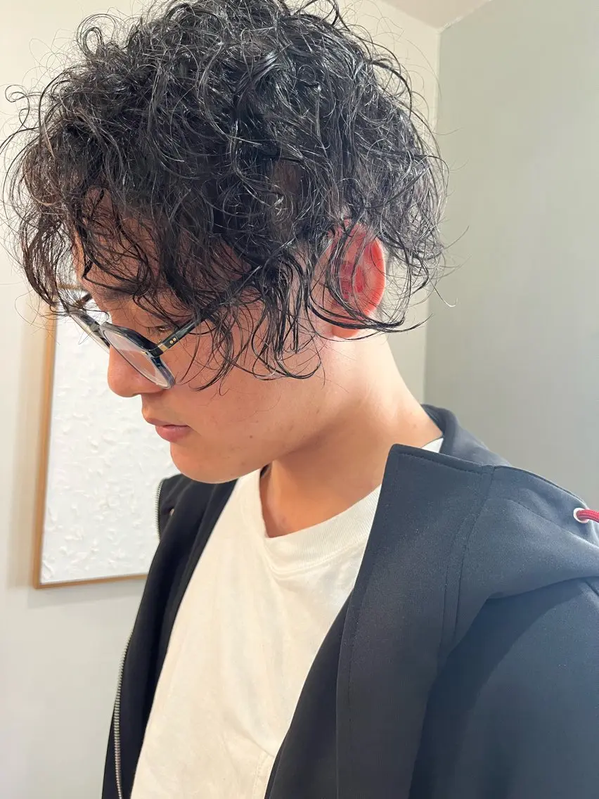 カット➕ケアパーマ（メンズ）➕スパ➕超音波ヘアケアの写真
