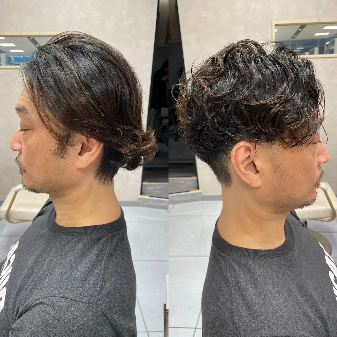 パーマ メンズ カット パーマ ダウンパーマ特化💎 ボブ・レイヤーりなのヘアスタイル