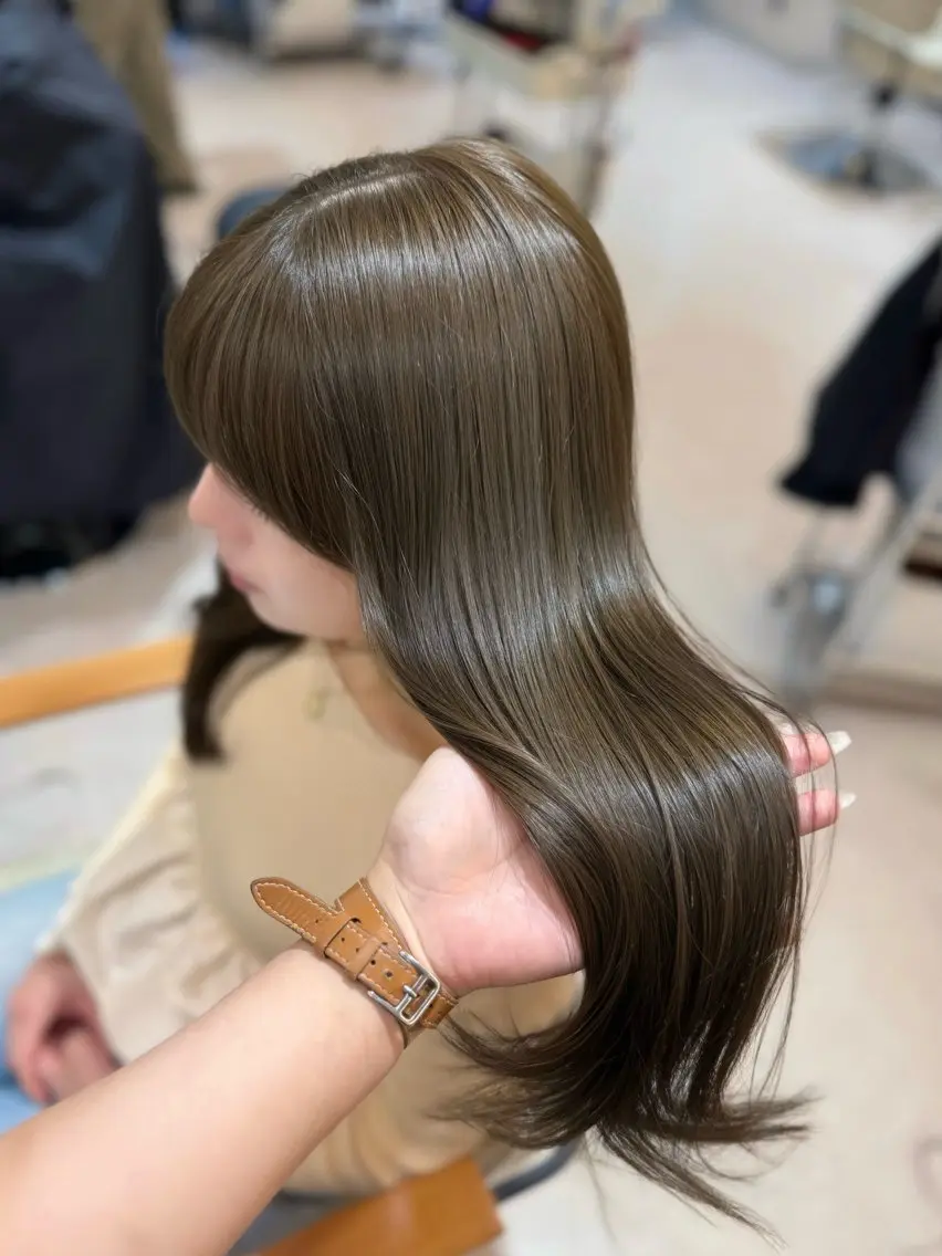 カラー カット ヘアカラー トリートメント 梅田顔周りカット/ 透明感カラー/みさきのヘアスタイル