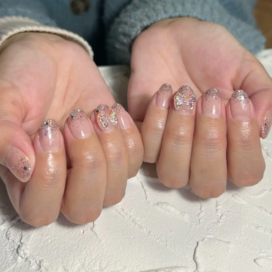 【オフ込みラメグラ💅 】※肌馴染みの良いベースカラー追加料金なしの写真