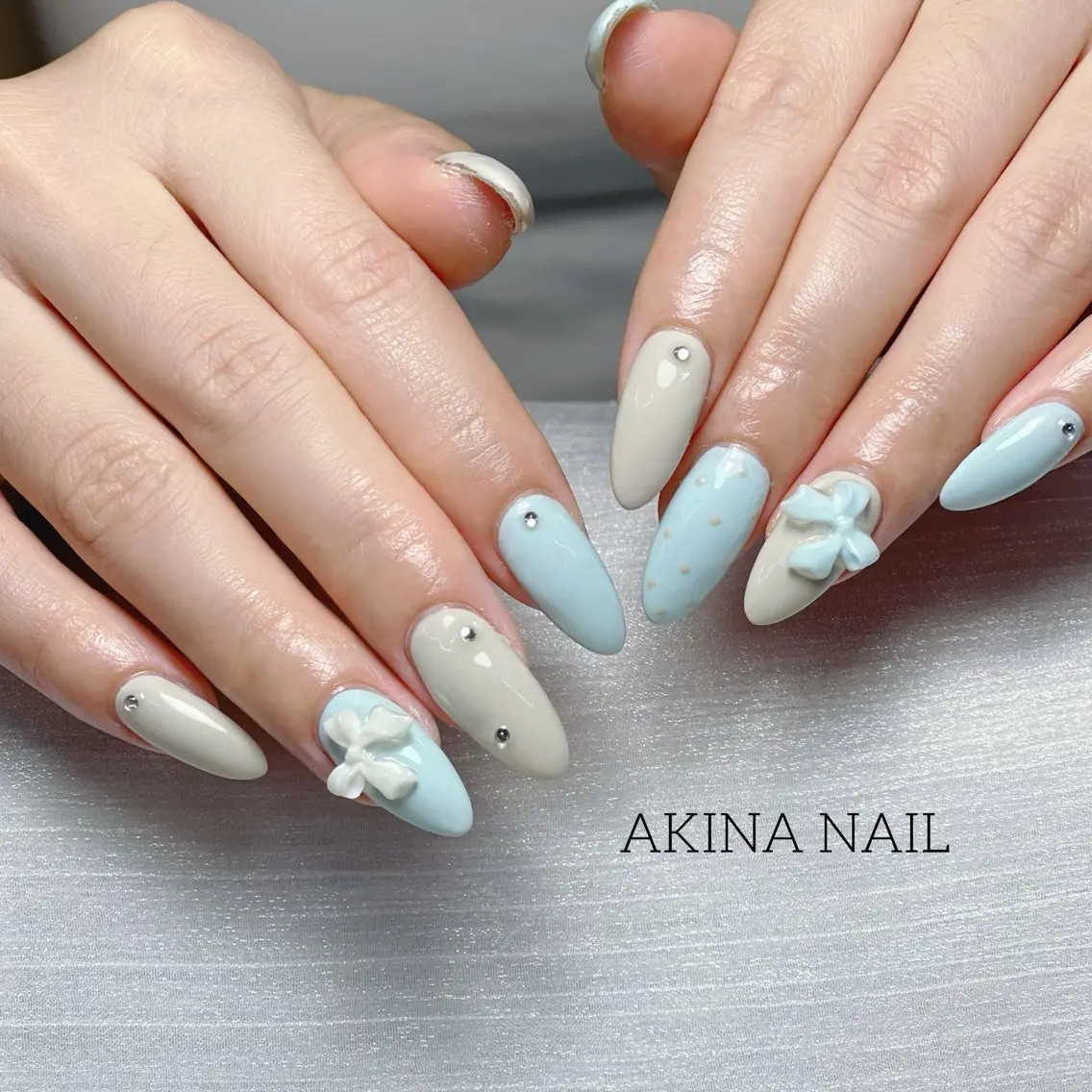 セミロング ハンドネイル Akina Nail 亀戸のネイルデザイン