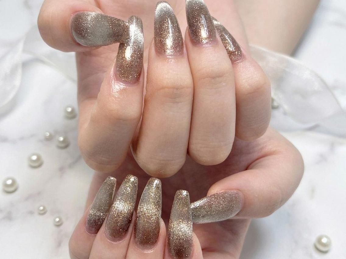 ネイル フレンチネイル マグネットネイル マグネットフレンチ ハンドネイル Lili Nail Studio西荻窪店のネイルデザイン