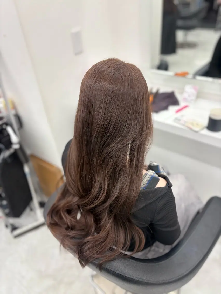 ロング カラー 韓国ヘア/透明感 カラー🎀RUNAのヘアスタイル