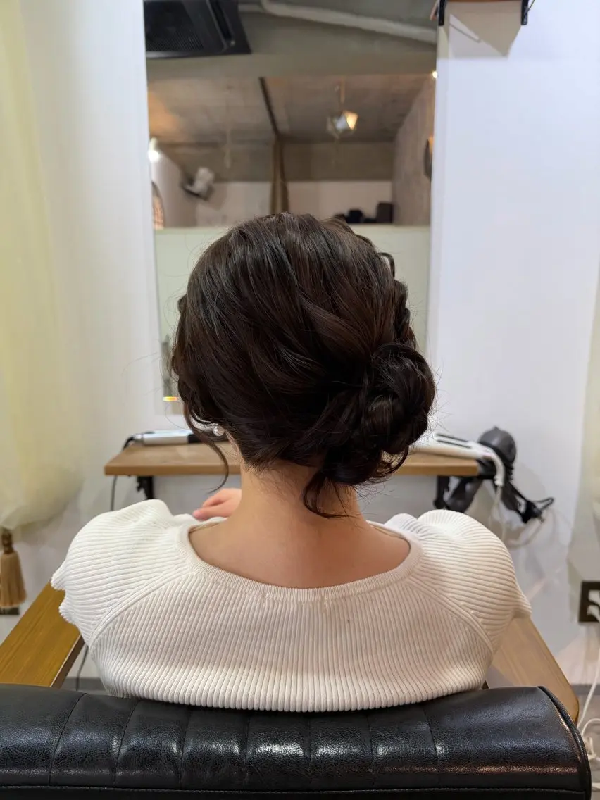 セミロング ヘアアレンジ ヘアセット maya マヤのヘアスタイル