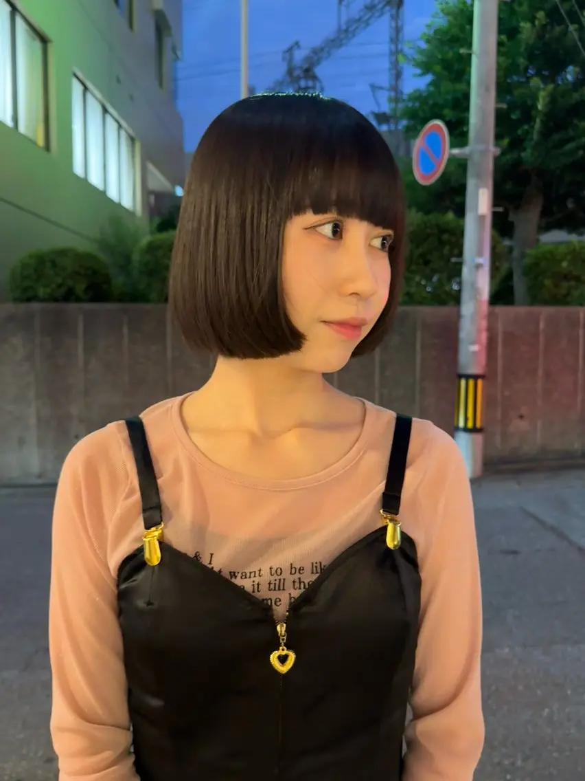 ショート ボブ 縮毛矯正 縮毛矯正 トリートメント kai🐇似合わせ レイヤーカットのヘアスタイル