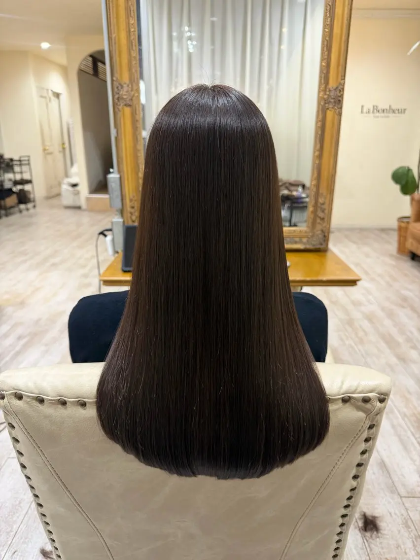 ロング カラー 髪質改善 レイヤーカット ロング カット ヘアカラー 縮毛矯正 トリートメント 新越谷noble店長 松本拓也▶◀*.のヘアスタイル