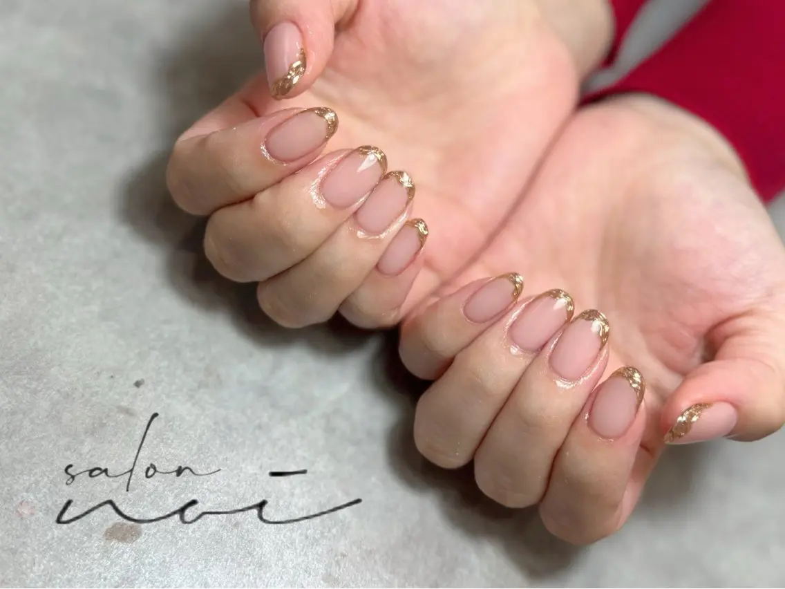 ネイル フレンチネイル ミラーネイル ハンドネイル salon noiのネイルデザイン