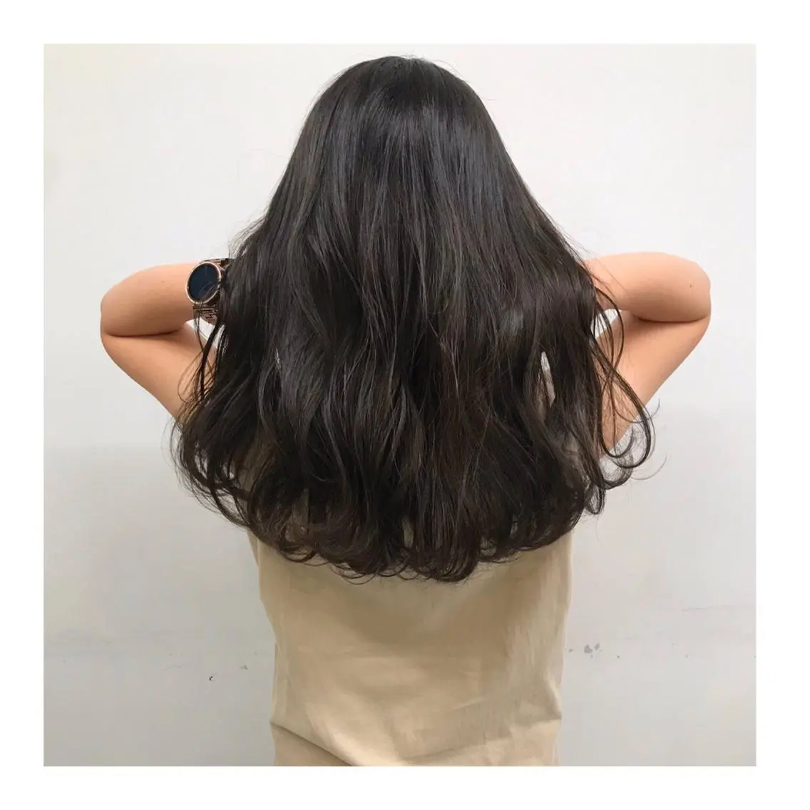 ロング カラー ダークグレー レイヤーボブ/ボブ 仲川和人のヘアスタイル